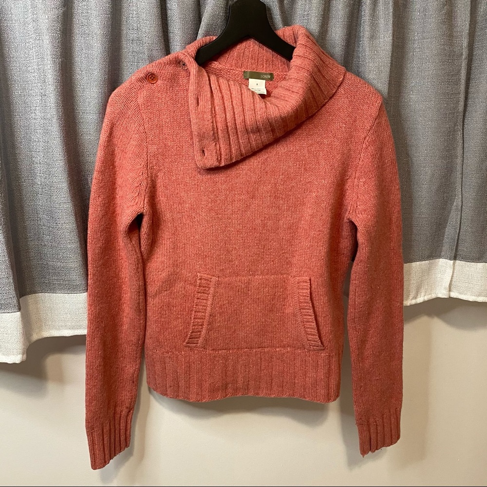 J. Crew Alpaca Lambswool Blend Fold Over Sweater